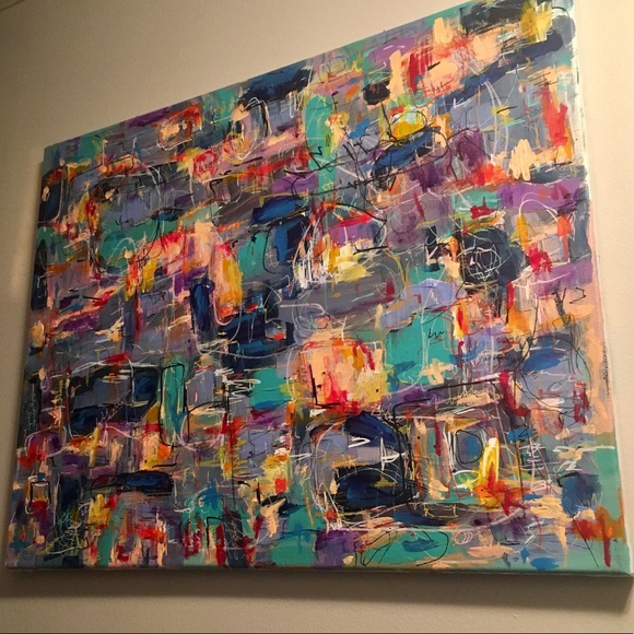 16 x 20 original signed abstract painting - Picture 2 of 3